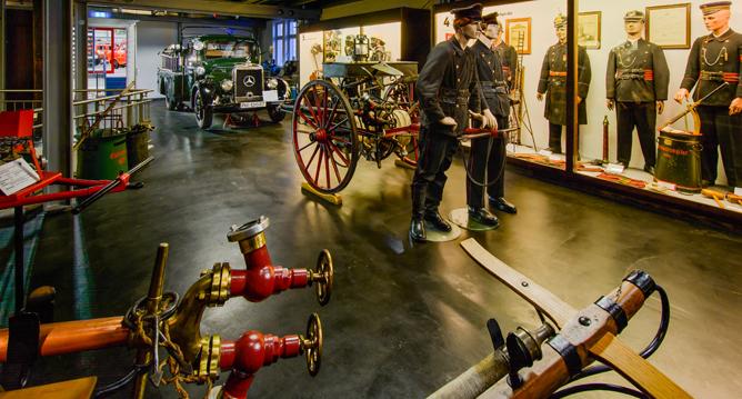 Ausstellungsraum im Feuerwehrmuseum