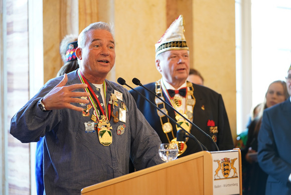 Stv. Ministerpräsident Thomas Strobl empfängt die Karneval- und Fasnachtsvereine des Landes im Neuen Schloss.