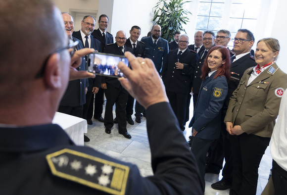 Verleihung der Bevölkerungsschutz-Einsatzmedaille Unwetter 2024