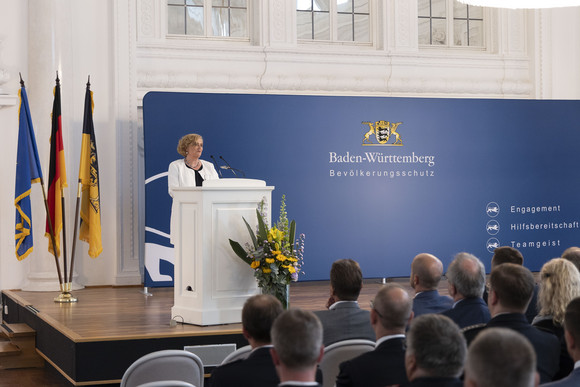 Verleihung der Bevölkerungsschutz-Einsatzmedaille Unwetter 2024