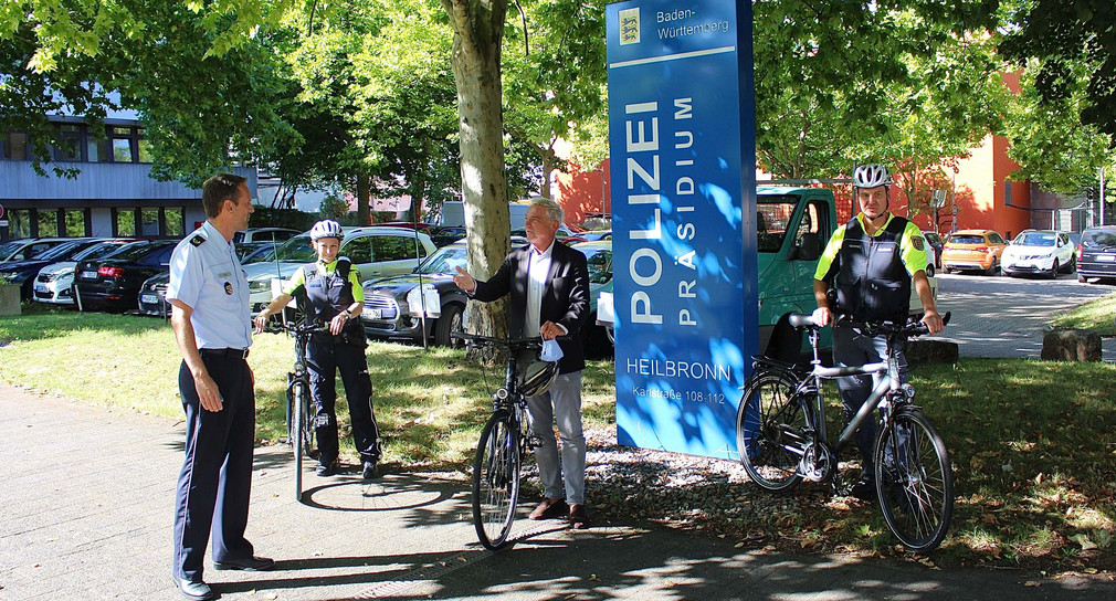 Innenminister Thomas Strobl zu Besuch beim Polizeipräsidium Heilbronn. (Bild: Innenministerium Baden-Württemberg)