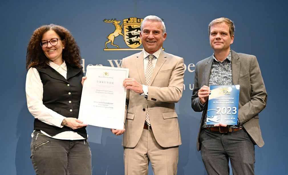 Verleihung Ehrenamtfreundlicher Arbeitgeber in Winnenden