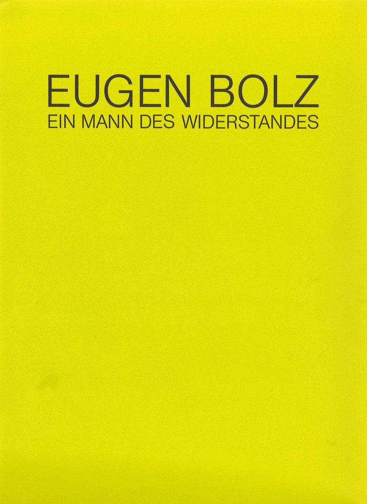 Titelseite Brosch&uuml;re Eugen Bolz - Ein Mann des Widerstands