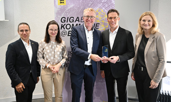 Auszeichnung der Gigabitkommunen mit Herrn Minister