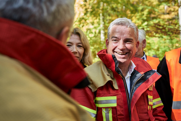 Katastrophenschutz Heißer Süden - Katastrophenschutzübung mit Minister Strobl im Schönbuch Katastrophenschutzübung "Heißer Süden" Mitte Oktober im Schönbuch. Fotograf Steffen Schmid.
