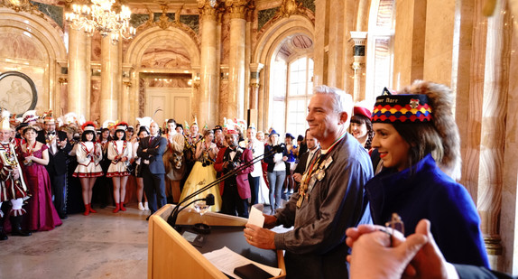 Stv. Ministerpräsident Thomas Strobl empfängt die Karneval- und Fasnachtsvereine des Landes im Neuen Schloss.