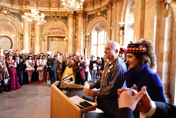 Stv. Ministerpräsident Thomas Strobl empfängt die Karneval- und Fasnachtsvereine des Landes im Neuen Schloss.