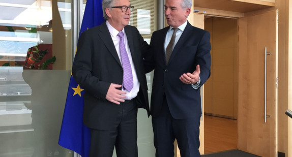 Der Stellvertretende Ministerpräsident Thomas Strobl zu Besuch bei EU-Kommissions-Präsident Jean-Claude Juncker