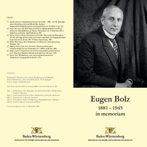 Broschüre Eugen Bolz 