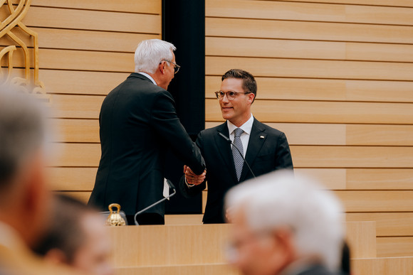 Vereidigung von Innenminister Manuel Hagel am 13. Mai 2026 im Landtag von Baden-Württemberg