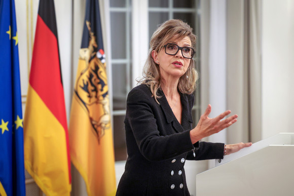 Auszeichnung Große Staufermedaille in Gold an Anne-Sophie Mutter Anne-Sophie Mutter bei ihrer Ansprache