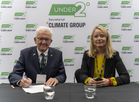 Auslandsreise Delegationsreise nach Schottland und England Unterzeichnung der Anpassung des Memorandum of Understanding der Under2 Coalition