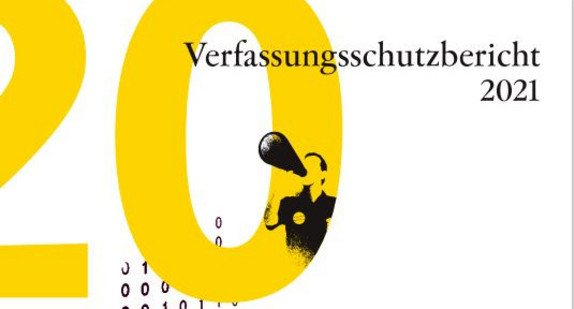 Titelseite des Verfassungsschutzberichts 2021