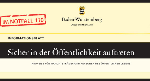 Informationsblatt für Mandatsträger und Personen des öffentlichen Leben