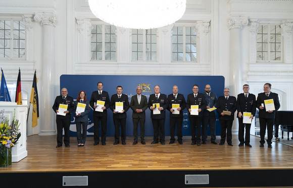Verleihung der Bevölkerungsschutz-Einsatzmedaille Unwetter 2024
