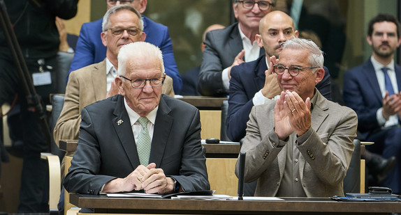 Ministerpräsident Kretschmann und Minister Strobl