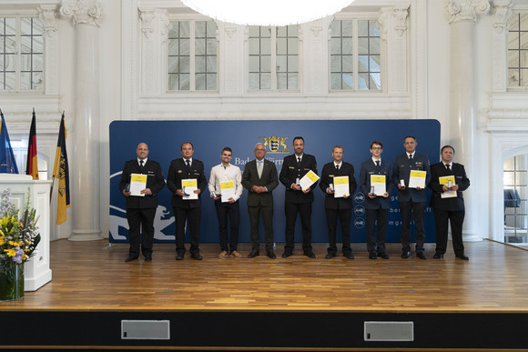 Verleihung der Bevölkerungsschutz-Einsatzmedaille Unwetter 2024