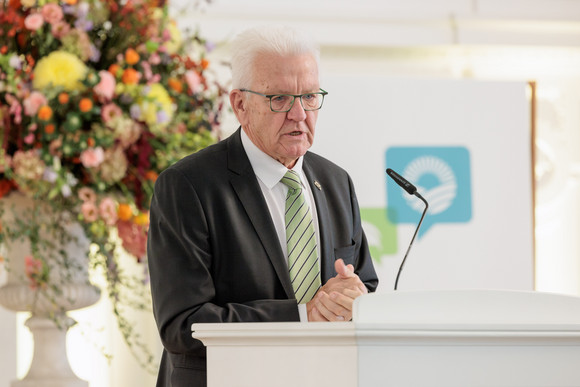 Strategiedialog Gesellschaftsvertrag zur Zukunft der Landwirtschaft Ministerpräsident Winfried Kretschmann bei seiner Ansprache