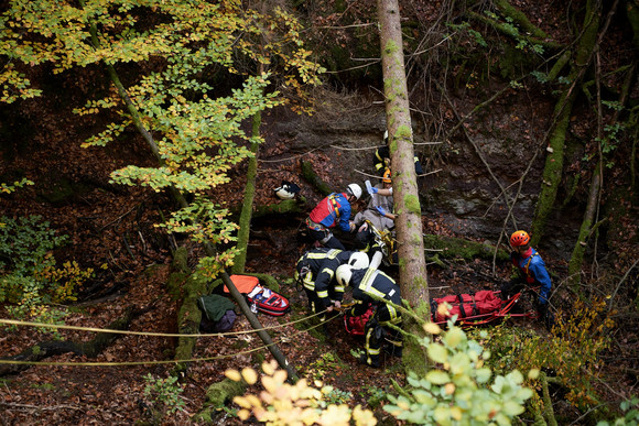 Katastrophenschutzübung "Heißer Süden" Mitte Oktober im Schönbuch. Fotograf Steffen Schmid.