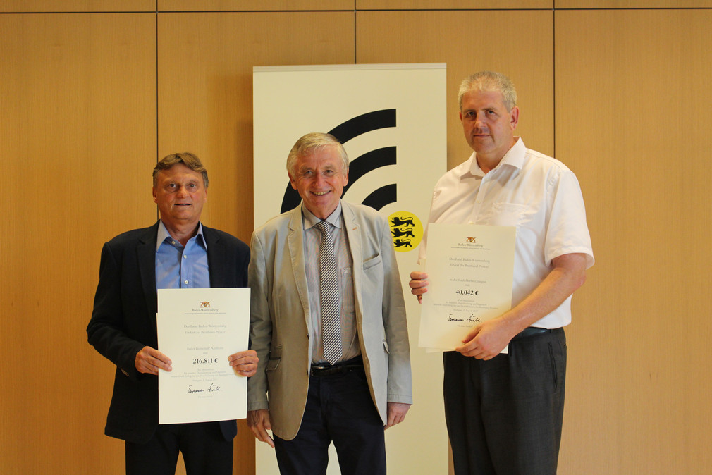 Übergabe Breitbandförderbescheide mit Ministerialdirektor Julian Würtenberger