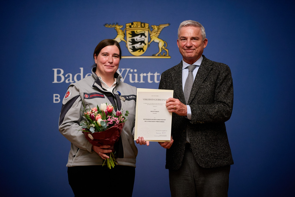 Verleihung des Bevölkerungsschutz-Ehrenzeichen in Stuttgart