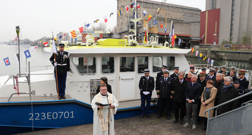 Neues Deutsch-französisches Polizeiboot bei der Wasserschutzpolizei in Straßburg feierlich eingeweiht