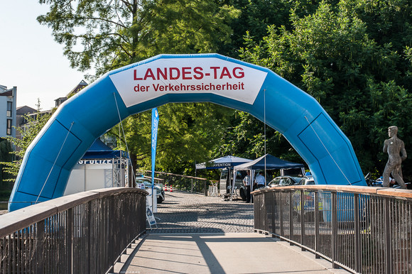 Landes-Tag der Verkehrssicherheit in Heilbronn - Eingang zum Gelände. Quelle: Polizei Baden-Württemberg