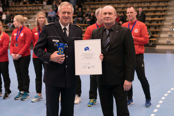 Europäische Polizeimeisterschaft im Handball der Frauen - Siegesfeier