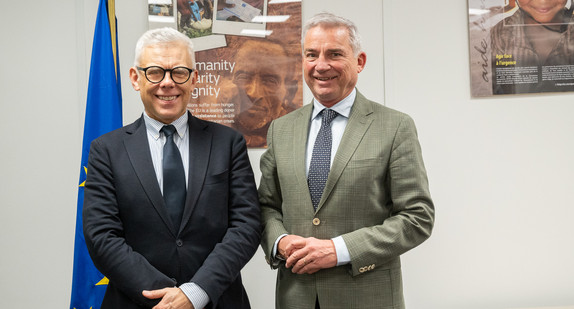 Innenminister Strobl im Gespräch mit Generaldirektor Popowski