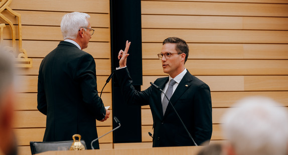 Vereidigung von Innenminister Manuel Hagel am 13. Mai 2026 im Landtag von Baden-Württemberg