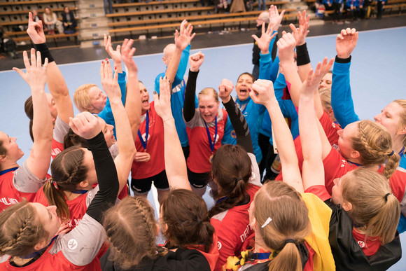 Europäische Polizeimeisterschaft im Handball der Frauen - Siegesfeier