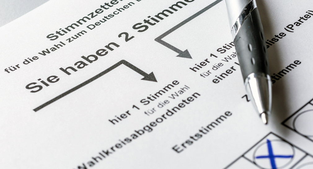 Stimmzettel für die Bundestagswahl. Quelle Fotolia. 