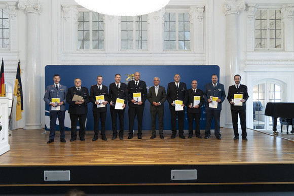 Verleihung der Bevölkerungsschutz-Einsatzmedaille Unwetter 2024