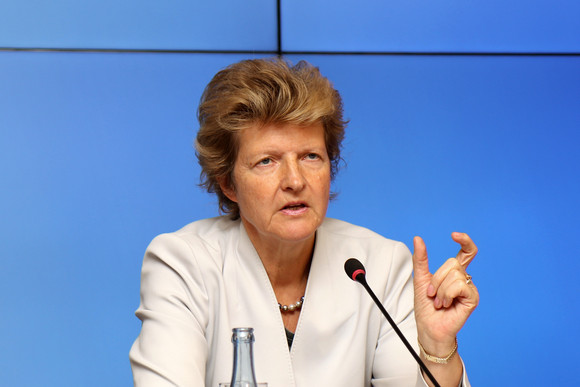 Pressekonferenz Normenkontrollrat zum Bürokratieabbau Gisela Meister-Scheufelen bei der Regierungspressekonferenz