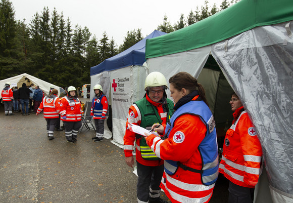 Verletztensammelstelle bei der BWTEX 2019.