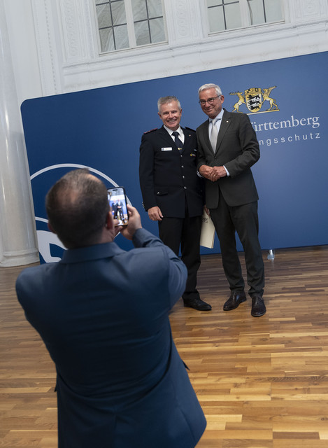 Verleihung der Bevölkerungsschutz-Einsatzmedaille Unwetter 2024