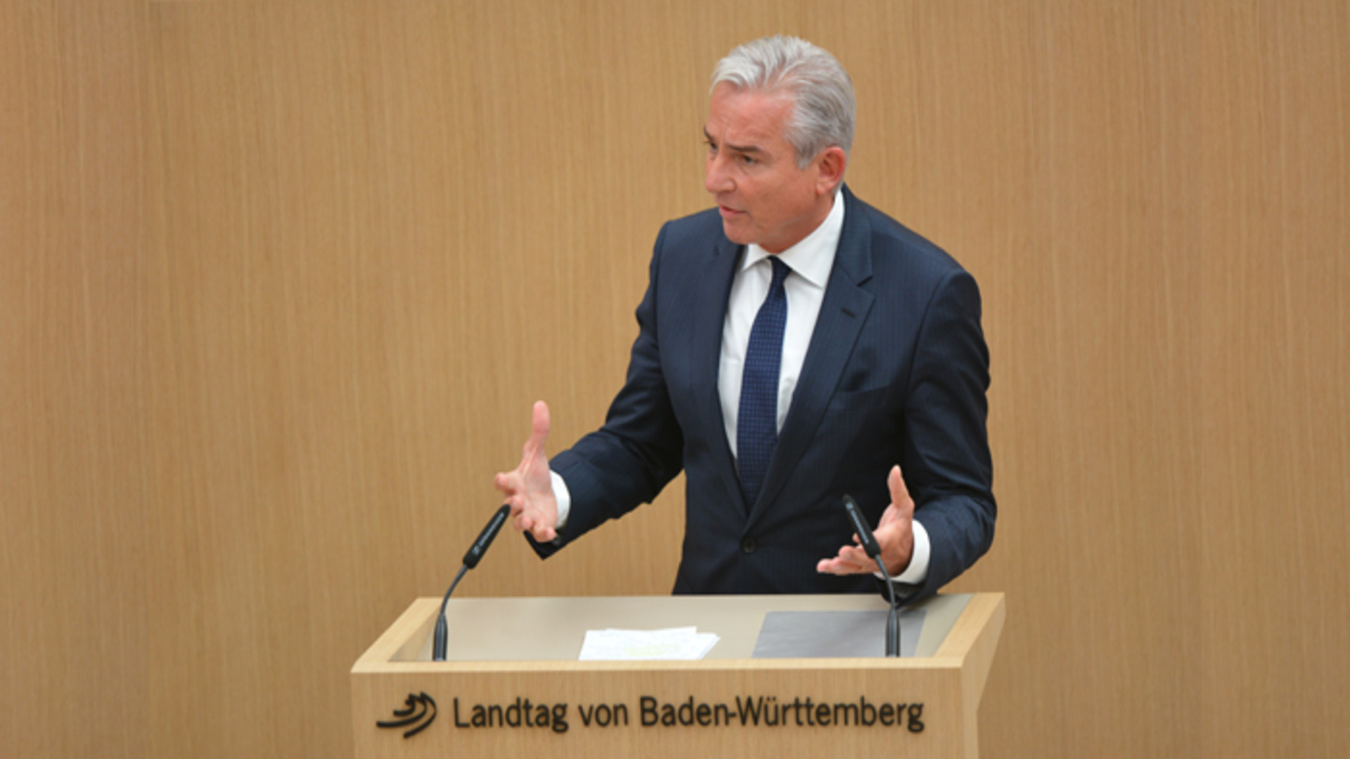 Innenminister Thomas Strobl im baden-württembergischen Landtag