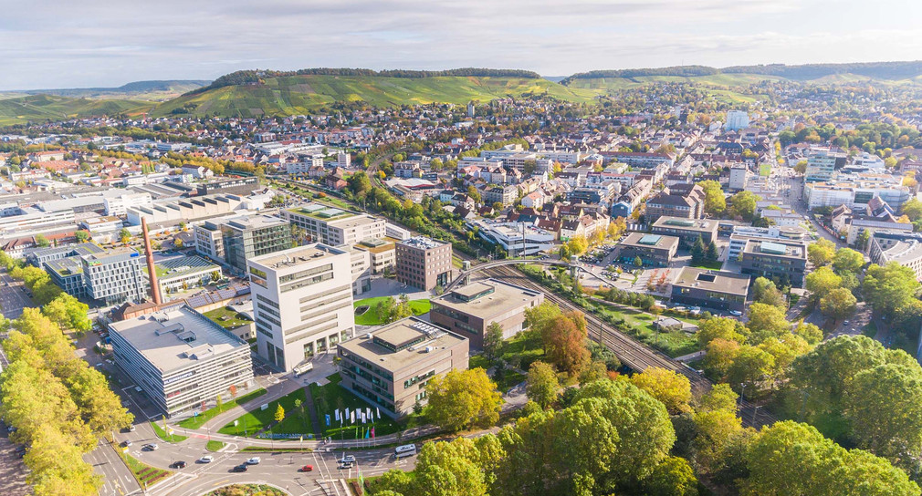 Luftbild des Bildungscampus Heilbronn.