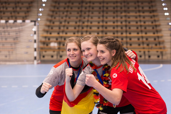 Europäische Polizeimeisterschaft im Handball der Frauen - Siegesfeier