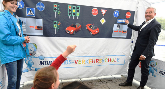 Innenminister Thomas Strobl beim Landestag der Verkehrssicherheit 2017