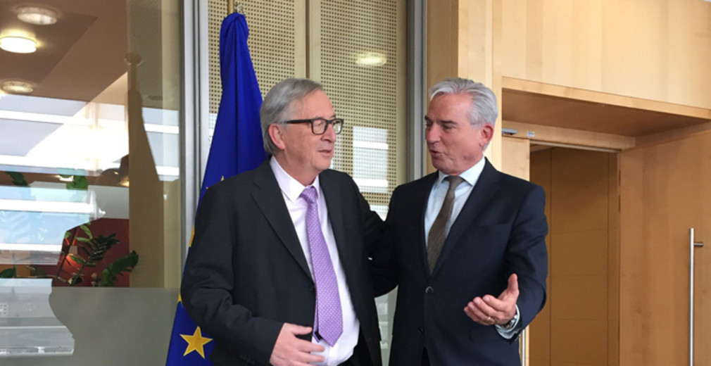 Der Stellvertretende Ministerpräsident Thomas Strobl zu Besuch bei EU-Kommissions-Präsident Jean-Claude Juncker