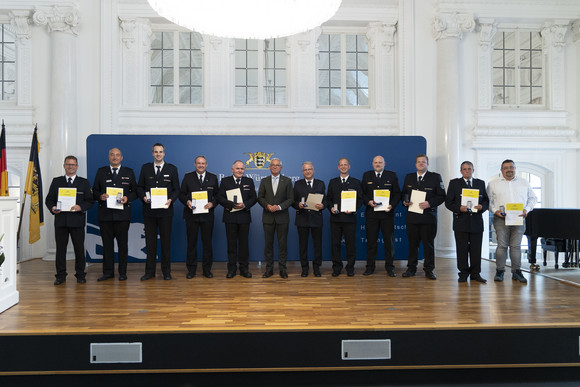 Verleihung der Bevölkerungsschutz-Einsatzmedaille Unwetter 2024