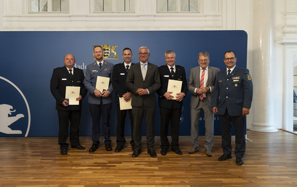 Verleihung der Bevölkerungsschutz-Einsatzmedaille Unwetter 2024