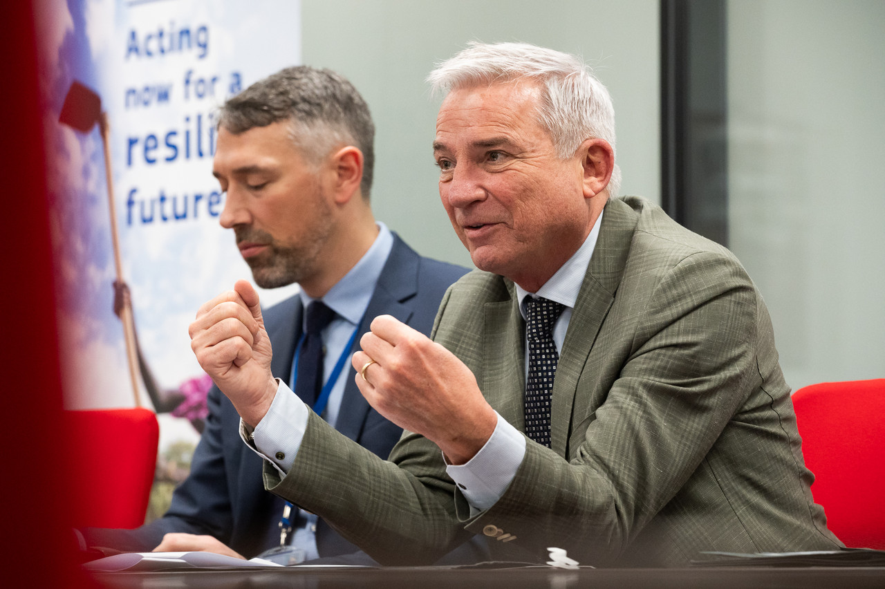 Innenminister Thomas Strobl im Gespräch mit Generaldirektor Maciej