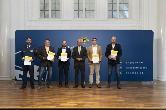 Verleihung der Bevölkerungsschutz-Einsatzmedaille Unwetter 2024