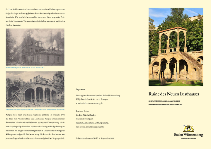 Flyer Lusthaus Ruine