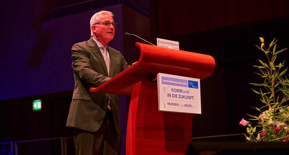 Innenminister Thomas Strobl bei der Hauptversammlung des Städtetags 2024