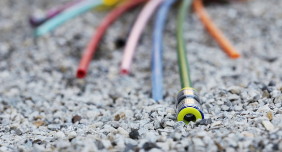 Glasfaserkabel sorgen für schnelles Internet.