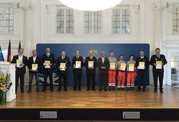 Verleihung der Bevölkerungsschutz-Einsatzmedaille Unwetter 2024