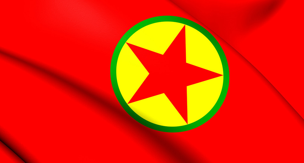 Flagge der Arbeiterpartei Kurdistans. Quelle: Fotolia.